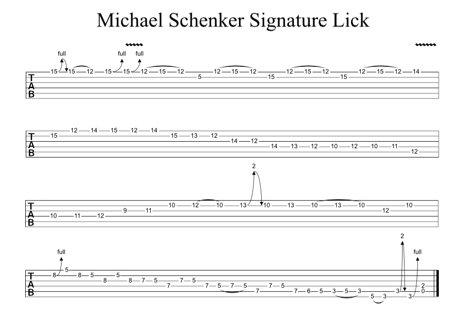 Michael Schenker Signature Lick