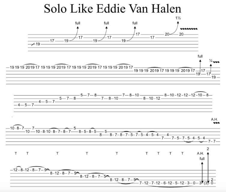 van halen guitar licks