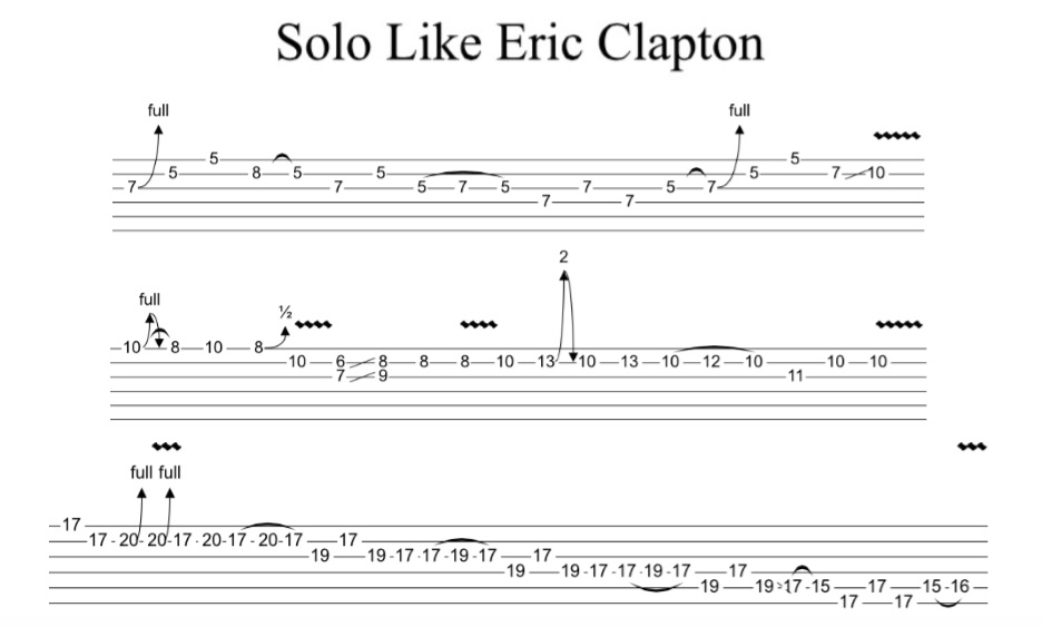 Eric Clapton - The Solo Years - Guitar Signature Licks